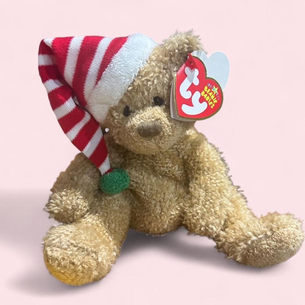 Nostalgic TY Beanie Babies Skis Bear with rare extra blank tag